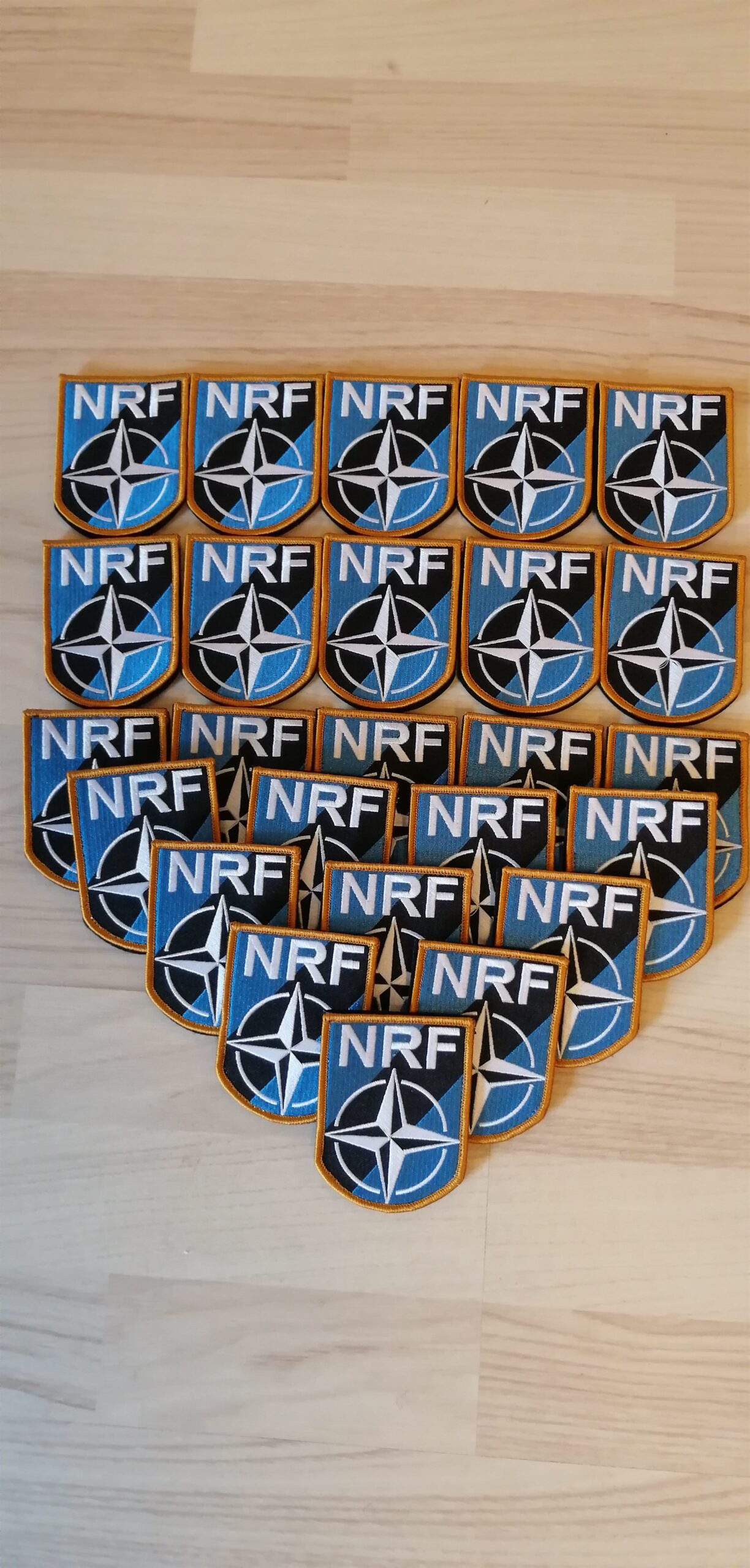 Broderede NRF-mærker til NATO Response Force