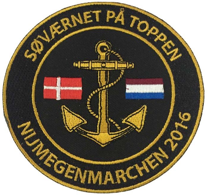 Broderet rundt mærke for Søværnet, Nijmegenmarchen 2016